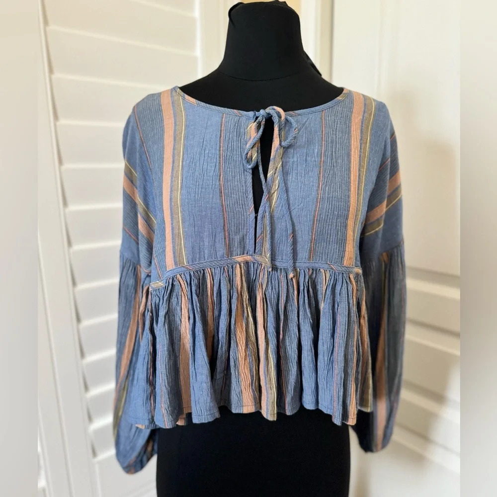 O'Neill | Women's Rosie Stripe Top Moss Green blue - Size XS - Picture 3 of 8